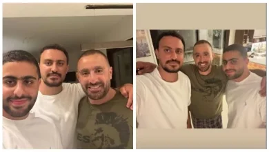 صورة نجل أحمد السقا ينشر صورة تجمعه بوالده وشقيقه ياسين: العرق يمد