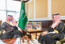 صورة نائب أمير تبوك يستقبل مدير فرع وزارة الرياضة بالمنطقة  أخبار السعودية