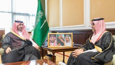 صورة نائب أمير تبوك يستقبل مدير فرع وزارة الرياضة بالمنطقة  أخبار السعودية