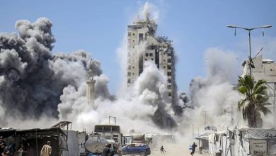 صورة | استهداف الأبراج السكنية يتصاعد.. داخلية غزة وحماس تتهمان إسرائيل بـ “خداع الرأي العام”
