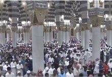 صورة بداية صلاة الخسوف في المسجد الحرام والمسجد النبوي