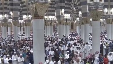 صورة بداية صلاة الخسوف في المسجد الحرام والمسجد النبوي