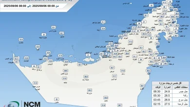 صورة جبل جيس يسجل أدنى درجة حرارة في الدولة