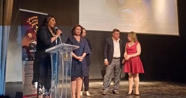 صورة تكريم هالة صدقي وسيمون ومحمد فهيم خلال حفل افتتاح مهرجان بردية السينمائي